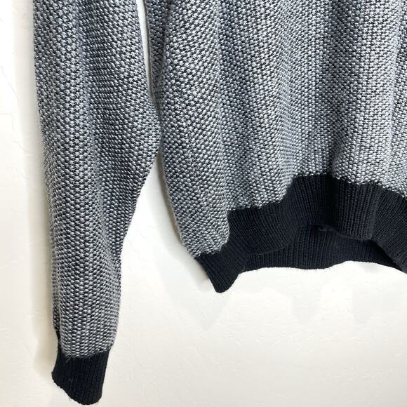 Obermeyer Whistler Pullover Sweater Jacket Mens XL Windbreaker Gray Red Wool - Picture 2 of 7